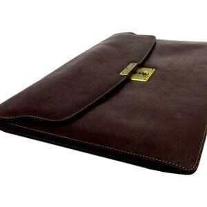 GUCCI Business bag Brown gold Women Authentic secondhand